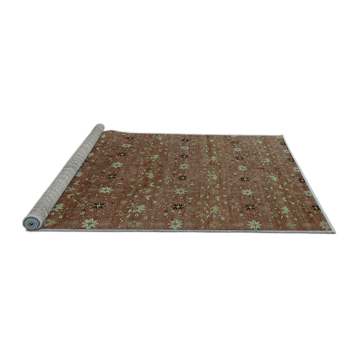 Sideview of Machine Washable Oriental Light Blue Industrial Rug, wshurb1759lblu