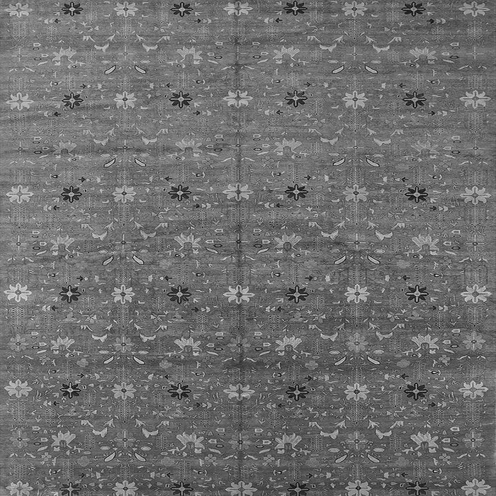 Square Machine Washable Oriental Gray Industrial Rug, wshurb1759gry