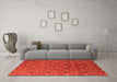 Machine Washable Oriental Orange Industrial Area Rugs in a Living Room, wshurb1759org