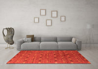 Machine Washable Oriental Orange Industrial Rug, wshurb1759org