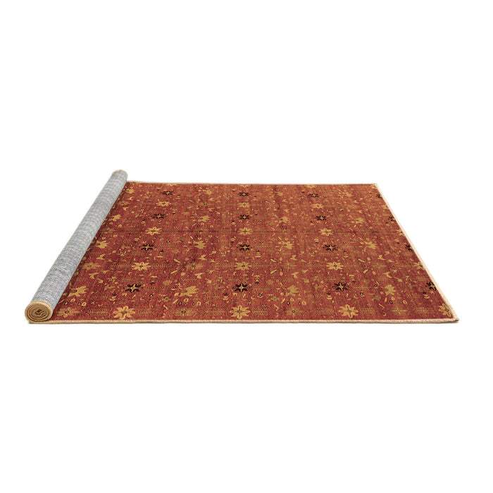 Sideview of Machine Washable Oriental Brown Industrial Rug, wshurb1759brn