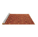 Sideview of Machine Washable Oriental Brown Industrial Rug, wshurb1759brn