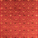 Square Machine Washable Oriental Orange Industrial Area Rugs, wshurb1759org