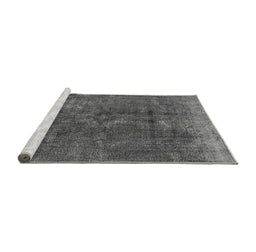 Sideview of Machine Washable Oriental Gray Industrial Rug, wshurb1760gry