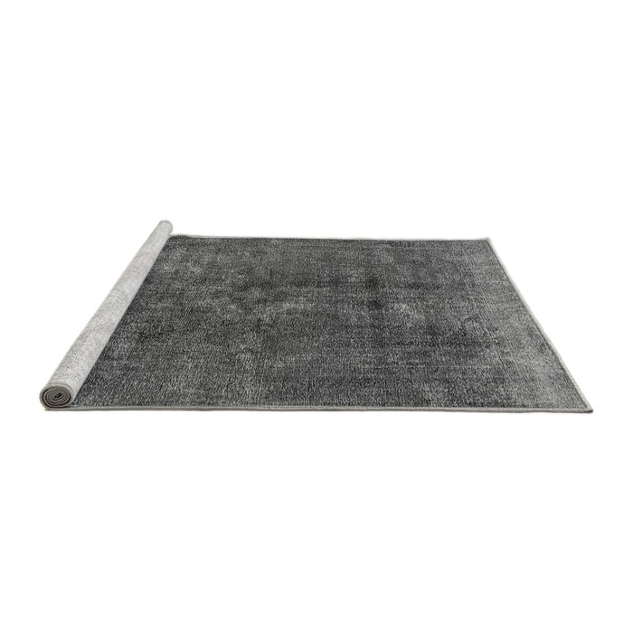 Sideview of Machine Washable Oriental Gray Industrial Rug, wshurb1760gry