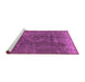 Sideview of Machine Washable Oriental Pink Industrial Rug, wshurb1760pnk