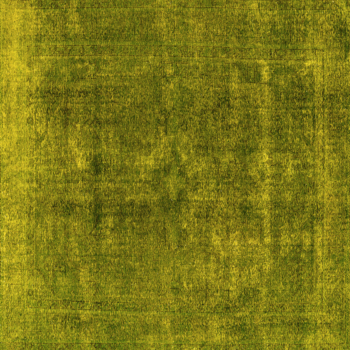 Square Machine Washable Oriental Yellow Industrial Rug, wshurb1760yw