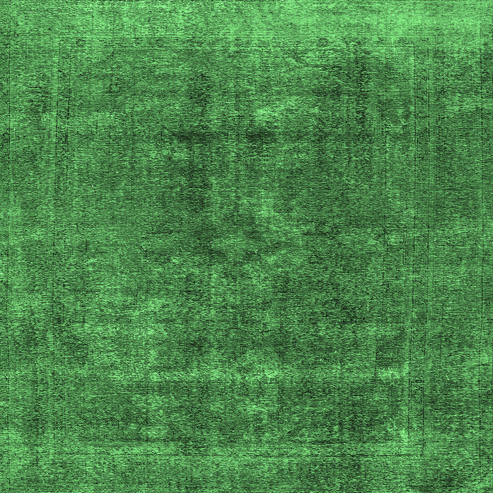 Square Oriental Emerald Green Industrial Rug, urb1760emgrn