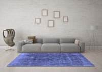 Machine Washable Oriental Blue Industrial Rug, wshurb1760blu