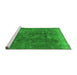 Sideview of Machine Washable Oriental Green Industrial Area Rugs, wshurb1760grn