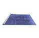 Sideview of Machine Washable Oriental Blue Industrial Rug, wshurb1760blu