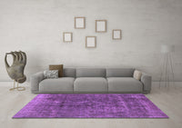 Machine Washable Oriental Purple Industrial Rug, wshurb1760pur