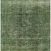 Square Mid-Century Modern Green Oriental Rug, urb1760