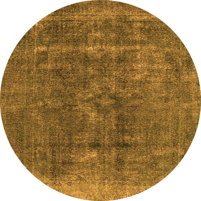 Round Oriental Orange Industrial Rug, urb1760org
