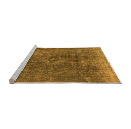 Sideview of Machine Washable Oriental Orange Industrial Area Rugs, wshurb1760org