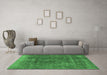 Machine Washable Oriental Emerald Green Industrial Area Rugs in a Living Room,, wshurb1760emgrn