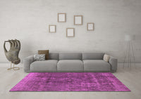 Machine Washable Oriental Pink Industrial Rug, wshurb1760pnk