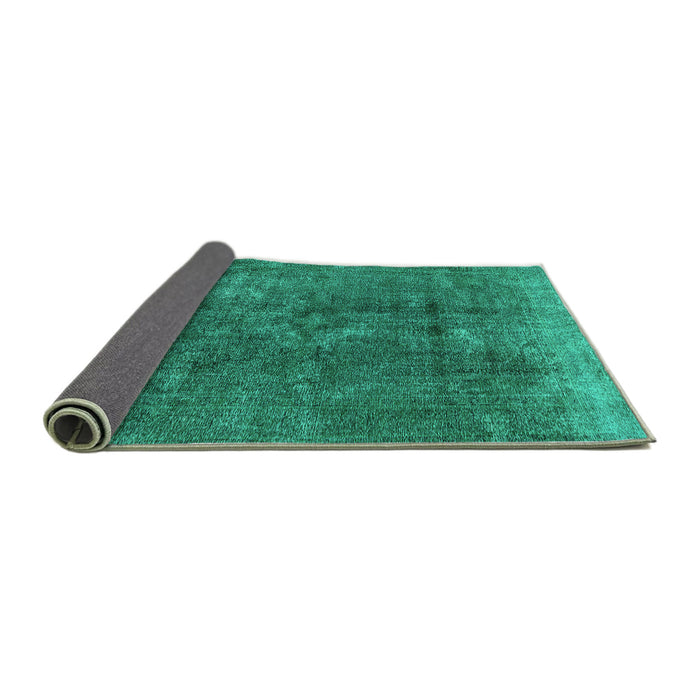 Sideview of Oriental Turquoise Industrial Rug, urb1760turq