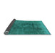 Sideview of Oriental Light Blue Industrial Rug, urb1760lblu