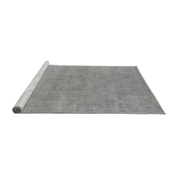 Sideview of Machine Washable Oriental Gray Industrial Rug, wshurb1761gry