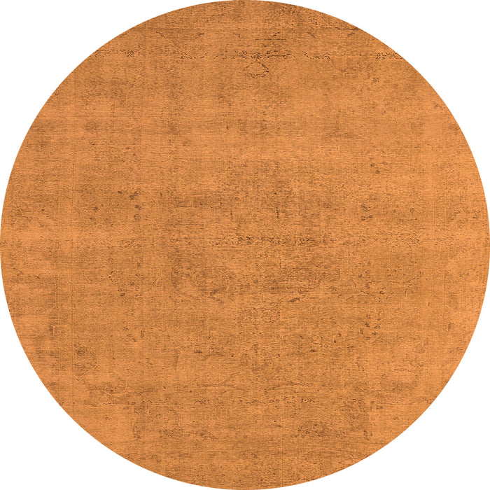 Round Oriental Orange Industrial Rug, urb1761org