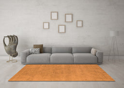Machine Washable Oriental Orange Industrial Area Rugs in a Living Room, wshurb1761org