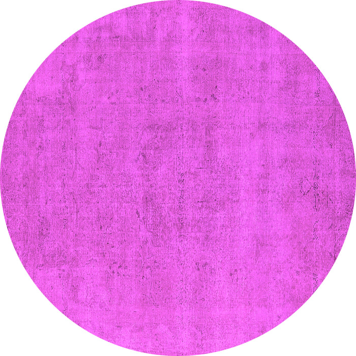 Round Oriental Pink Industrial Rug, urb1761pnk