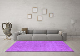 Machine Washable Oriental Purple Industrial Area Rugs in a Living Room, wshurb1761pur