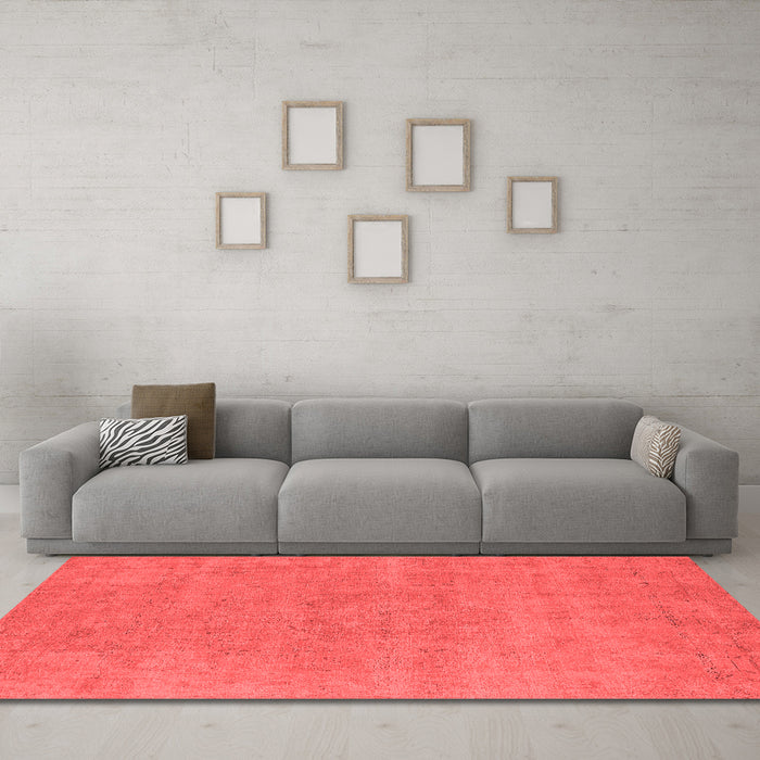 Industrial Red Washable Rugs