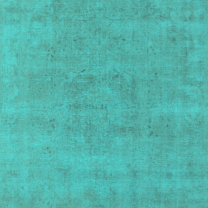 Machine Washable Oriental Turquoise Industrial Area Rugs, wshurb1761turq