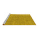 Sideview of Machine Washable Oriental Yellow Industrial Rug, wshurb1761yw