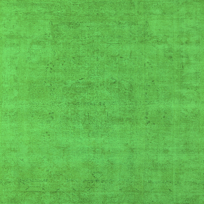 Square Oriental Green Industrial Rug, urb1761grn