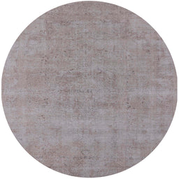 Round Mid-Century Modern Pink Oriental Rug, urb1761