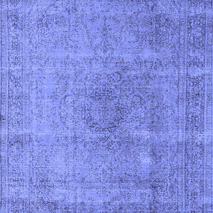Machine Washable Oriental Blue Industrial Rug, wshurb1762blu