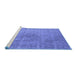 Sideview of Machine Washable Oriental Blue Industrial Rug, wshurb1762blu