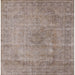 Square Mid-Century Modern Dark Almond Brown Oriental Rug, urb1762