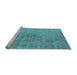 Sideview of Machine Washable Oriental Light Blue Industrial Rug, wshurb1762lblu