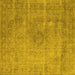 Square Oriental Yellow Industrial Rug, urb1762yw