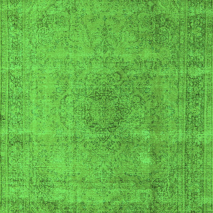 Machine Washable Oriental Green Industrial Area Rugs, wshurb1762grn
