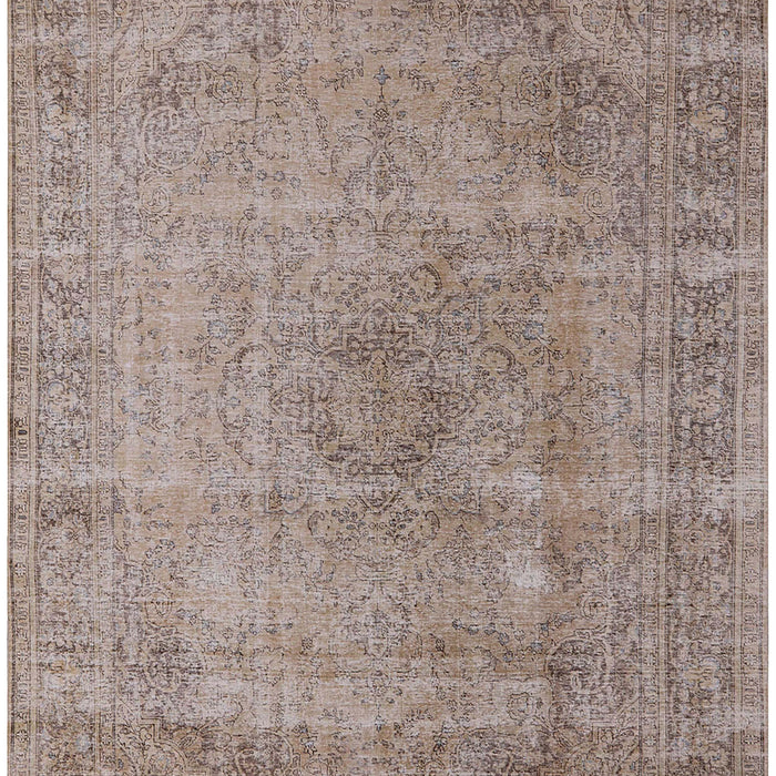 Mid-Century Modern Dark Almond Brown Oriental Rug, urb1762