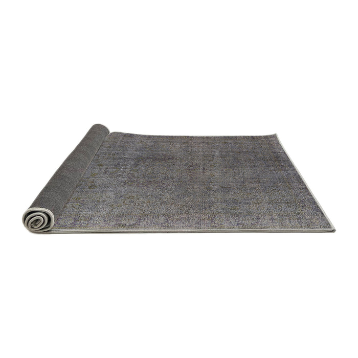 Sideview of Mid-Century Modern Carbon Gray Oriental Rug, urb1763