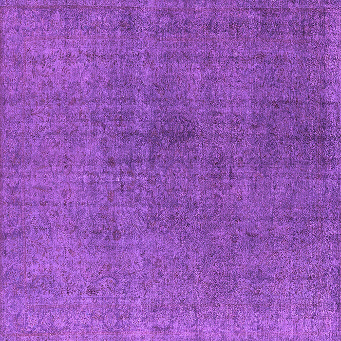 Square Machine Washable Oriental Purple Industrial Area Rugs, wshurb1763pur