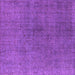 Square Machine Washable Oriental Purple Industrial Area Rugs, wshurb1763pur