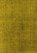 Machine Washable Oriental Yellow Industrial Rug, wshurb1763yw