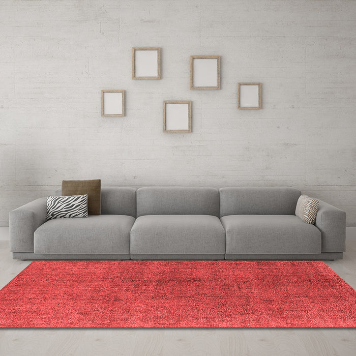 Industrial Red Washable Rugs