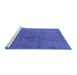 Sideview of Machine Washable Oriental Blue Industrial Rug, wshurb1763blu