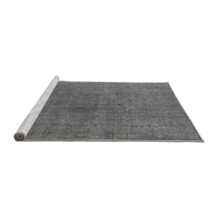 Sideview of Machine Washable Oriental Gray Industrial Rug, wshurb1763gry