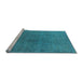 Sideview of Machine Washable Oriental Light Blue Industrial Rug, wshurb1763lblu