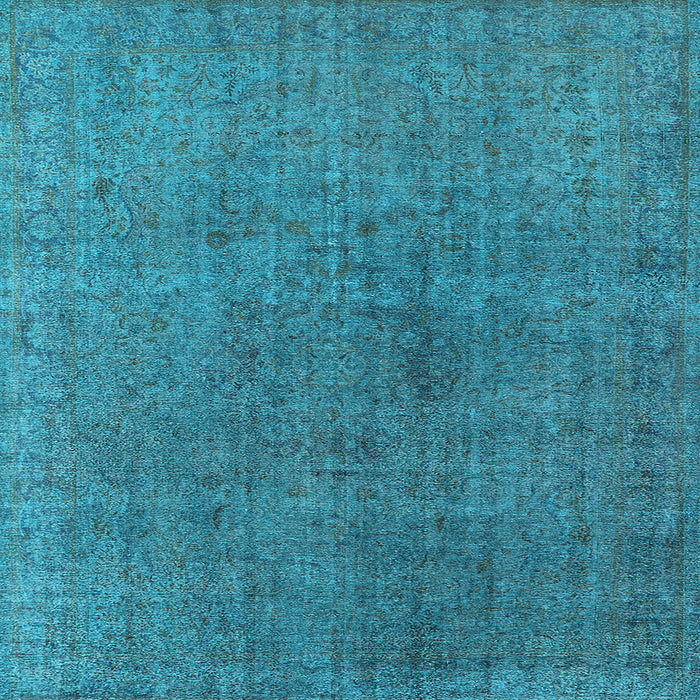 Square Oriental Light Blue Industrial Rug, urb1763lblu