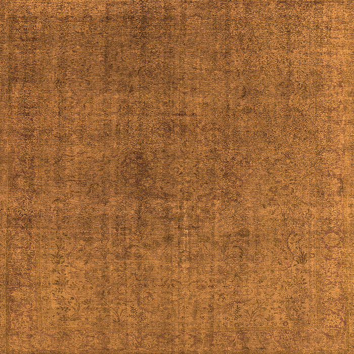 Square Oriental Orange Industrial Rug, urb1763org